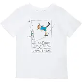 Peppi Pitkätossu Mutig T-Shirt, Weiß, 122-128