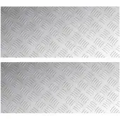 vidaXL Treppe Tritt Rechtwinklig 2 pcs Silber 70 x 30 cm Aluminium