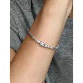 Pandora 598816C00 Silber Damen-Armband Schlangenkette Moments Barrel Clasp