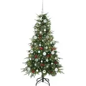 vidaXL Künstlicher klappbarer Weihnachtsbaum Grün 150 cm PE und PVC