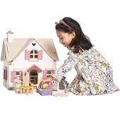 Tender Leaf Toys Holzspielzeug - Puppenhaus mit Möbeln - - One Size - Puppenhauser