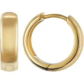 Trendor 21741 Unisex-Ohrringe Creolen 925 Silber Vergoldet Poliert ⌀ 14 mm