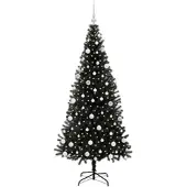 vidaXL Weihnachtsbaum Schwarz 180 cm PVC