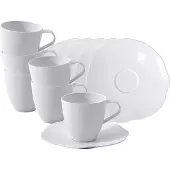 Villeroy & Boch Pura Kaffeetassen mit Untertassen