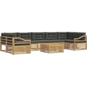 vidaXL Outdoor-Sofagarnitur 8 Stk. Weiß und Anthrazit