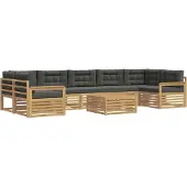 vidaXL Outdoor-Sofagarnitur 8 Stk. Weiß und Anthrazit