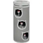 Northio Katzenkratzbaum mit waschbarem Bett, 96 cm, 3 Verstecke, Grau