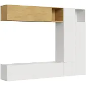 Itamoby Zusammensetzung der Wohnzimmerwand A08 L.254 H194 T.39,2