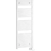 Kermi Bano-E Designheizkörper, weiß RAL 9016 seidenglanz, 1174 mm hoch x 890 mm breit x 32 mm tief, rechts, 800 Watt, Elektrobetrieb