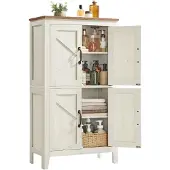 Vasagle Badezimmerschrank mit Schubladen und verstellbaren Ablagen im Landhausstil BBK773W01