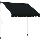 vidaXL Manuell einziehbare Markise Schwarz 200 cm