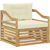 vidaXL Outdoor-Sofa Weiß und Creme