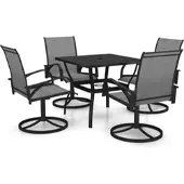 Helloshop26 - 5-teiliges Garten-Essset aus Textilene und Stahl 02_0013910