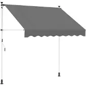 vidaXL Manuell einziehbare Markise Hellgrau 150 cm