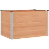 vidaXL Hochbeet Braun 150 x 100 x 91 cm WPC und Aluminium