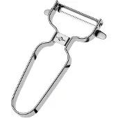 Küchenprofi Gemüseschäler, quer, Sparschäler in ergonomischer Y-Form aus rostfreiem Edelstahl, Maße: 12,1 x 7,5 x 1 cm
