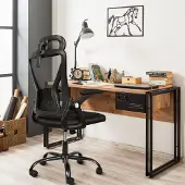 Fervertech Industry(Hong Kong) Limited Bürostuhl Schreibtischstuhl ergonomischer Drehstuhl Chefsessel höhenverstellbar Netz Stuhl bis 150kg Schwarz
