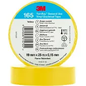 3M Temflex 165 Vinyl Elektro-Isolierband, Gelb, 19 mm x 25 m, 0,15 mm