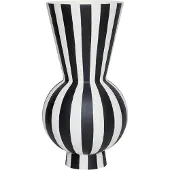 OYOY Toppu Vase, schwarz/weiß, Höhe 28 cm - Living Design Living Design, Toppu, Schwarz, für Wohnzimmer, Keramik, Design