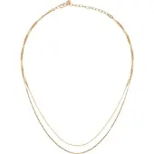 Jacques Lemans Collier 925/- Sterling Silber ohne Stein 45cm Glänzend CAI Gelb