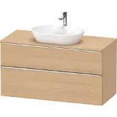 Duravit D-Neo Konsolenwaschtischunterbau wandhängend, 1200x664x550mm, 1 Auszug, 1 Schubkasten, mit Griff chrom, DE4969010300000