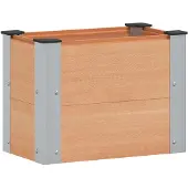 vidaXL Hochbeet Braun 50 x 30 x 36 cm WPC und Aluminium