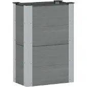vidaXL Hochbeet Grau 50 x 30 x 72 cm WPC und Aluminium