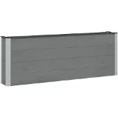 Syfax Hochbeet Schwarz 200 x 30 x 72 cm WPC und Aluminium