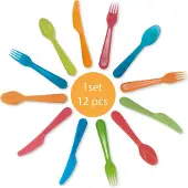 Procos Mehrweg Besteck Löffel, Gabel u. Messer | je 4 Stück Multicolor