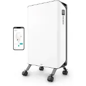 Duux Edge Oil Smart Ölradiator energiesparend - 2000W Elektro Heizkörper mit thermostat, Eco-Modus - Weiß