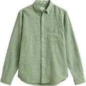 Gant Hemd Herren Reg Cotton Linen Shirt Herb Green-S