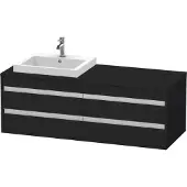 Duravit Waschtischunterschrank Ketho 140x55x49,6cm, f EWT, 4 La, B li, Ei sw