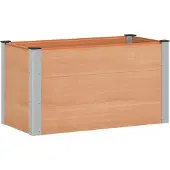 vidaXL Hochbeet Braun 100 x 50 x 54 cm WPC und Aluminium