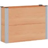 vidaXL Hochbeet Braun 100 x 30 x 72 cm WPC und Aluminium