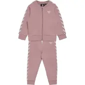Hummel Sweatset - HMLBille - Pink m. Weiß - - 1 Jahr (80) - Sweatsets
