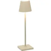 Zafferano Tischleuchte POLDINA MICRO MATT SAND beige Ø7x28cm