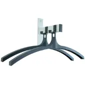 Proregal Wandgarderobe mit 2 Haken & 2 Kleiderbügel | HxBxT 20x5x18cm | Aluminium / Schwarz-Silber