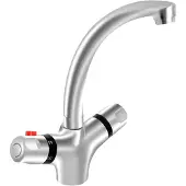 OEM Küchenarmatur, 360° Drehung, langlebige Messingkonstruktion, Silber