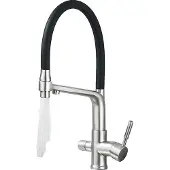 OEM Küchenarmatur, 360° schwenkbar, Dual-Handle, Bürstetes Nickel
