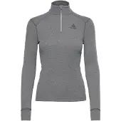 Odlo Unterhemd BL Top Turtle Neck LS Half Zip Active W Steel Grey Melange Damen-XS