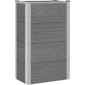 vidaXL Hochbeet Grau 50 x 30 x 82 cm WPC und Aluminium
