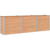 vidaXL Hochbeet Braun 300 x 50 x 91 cm WPC und Aluminium