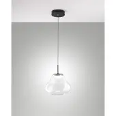 FABAS LUCE Glas Hängelampe Deva, dimmbar, klar / transparent, für Wohn- / Esszimmer, Glas, Modern, Pendelleuchte