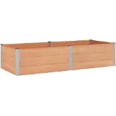 vidaXL Hochbeet Braun 250 x 100 x 54 cm WPC und Aluminium