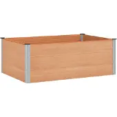 vidaXL Hochbeet Braun 150 x 100 x 54 cm WPC und Aluminium
