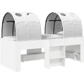 Syfax Bett mit Tunnel 4 pcs Weiß Holzwerkstoff
