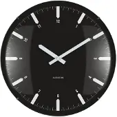 Karlsson - Wanduhr Realista Dome - Schwarz - 35x35x35cm