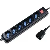 Techly IUPS-PCP-6V, 1,5 m, Typ L, Schwarz, CE, RoHS, 6 AC-Ausgänge, 250 V