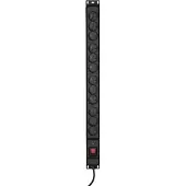 ActiveJet COMBO 12er Steckdosenleiste 1,5mschwarz, 1,5 m, 12 AC-Ausgänge, Indoor, Typ E, Typ E, Kunststoff