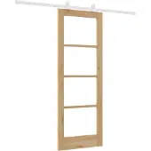 vidaXL Schiebetür ORKDAL 73,5 x 198,5 cm Massivholz Kiefer und Glas